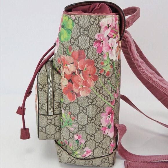 Gucci Floral Backpack - Pink and Brown - Picture 5 of 16